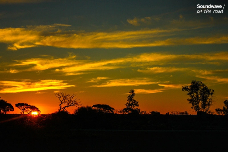 Coucher De Soleil Dans L'outback Australien