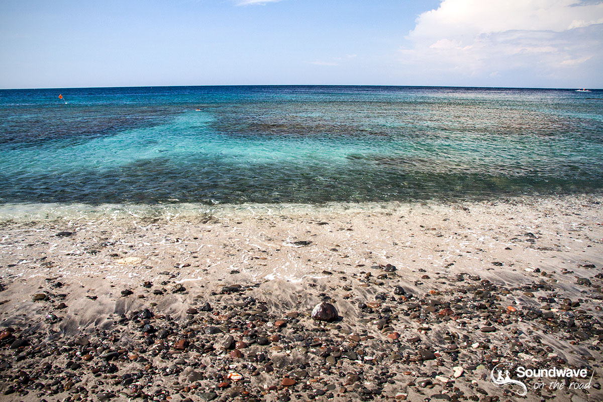 Stone beach in Amed, Bali, Indonesia