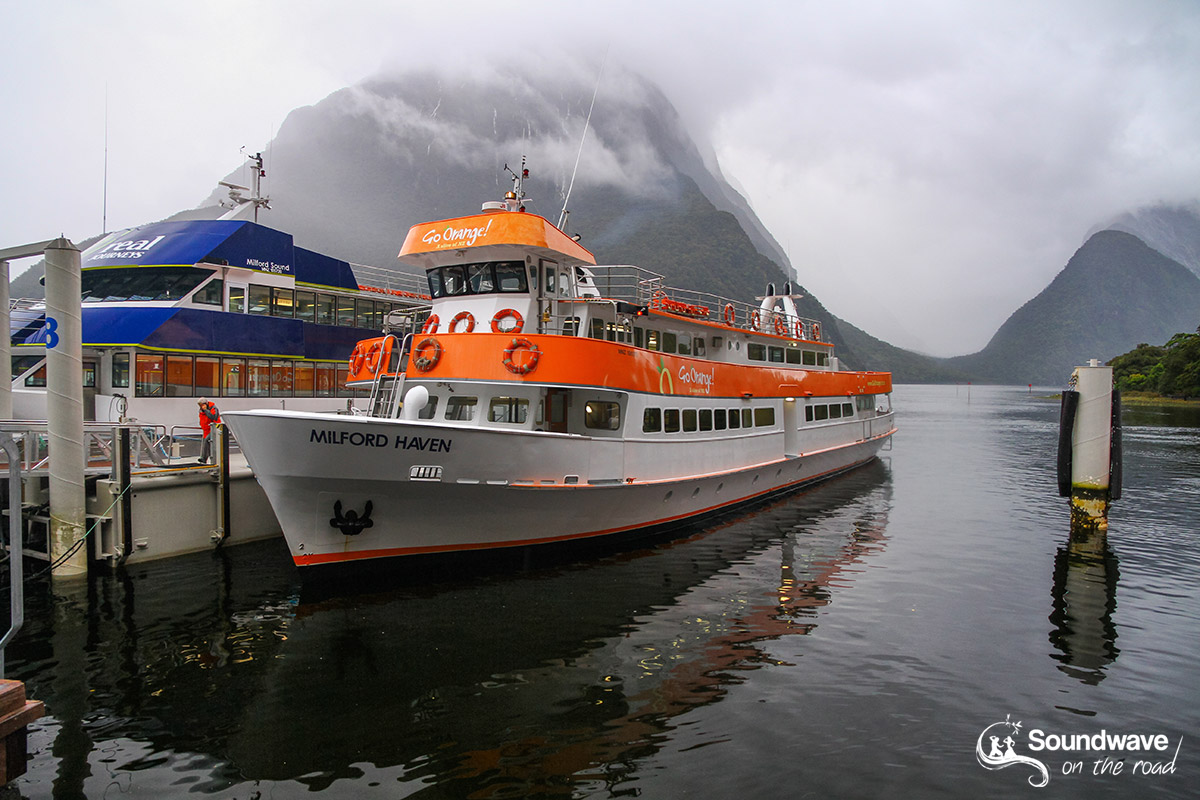 Go Orange boat in Milford Sound