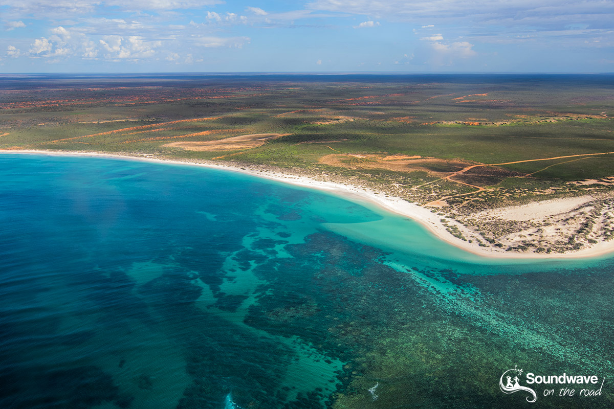 Gnaraloo Bay from the air - Ningaloo Reef - Western Australia