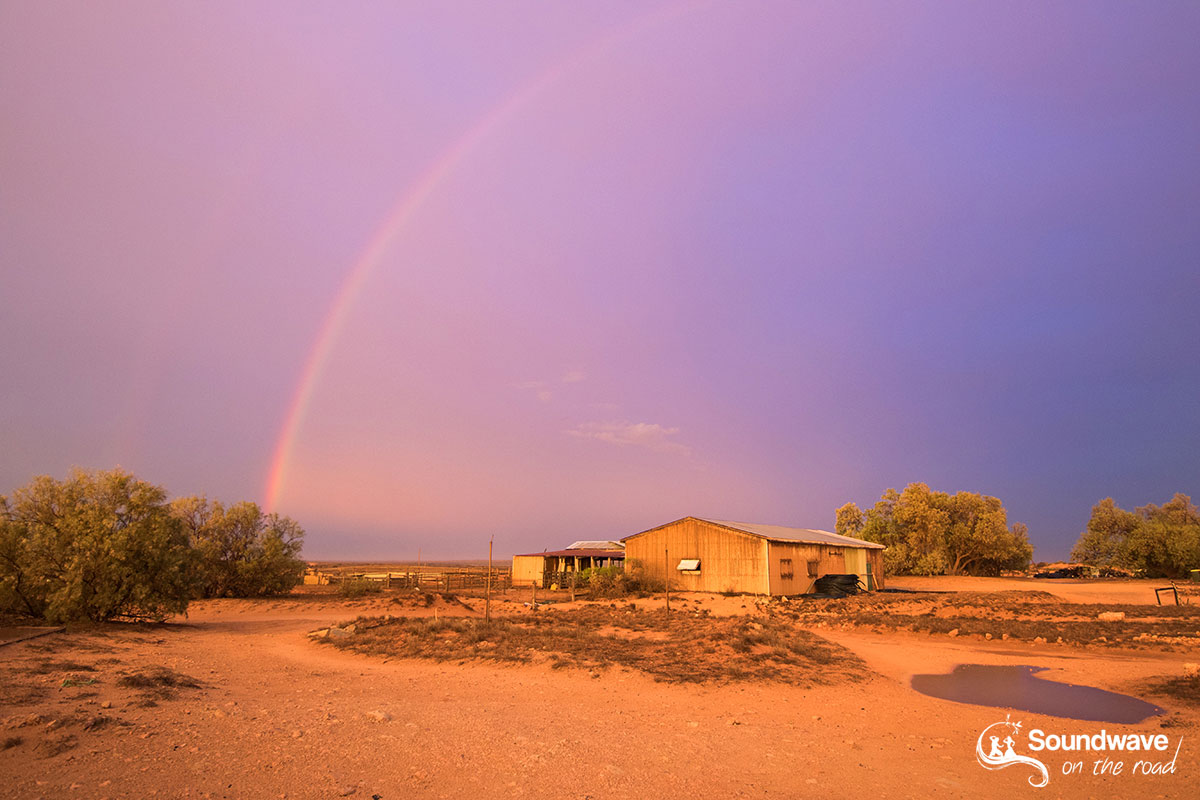 Rainbow in the outback
